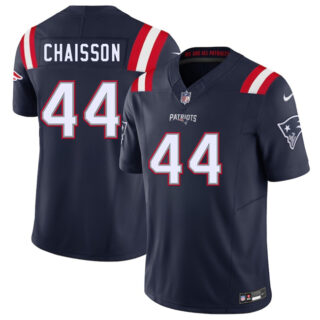 Men's New England Patriots #44 K'Lavon Chaisson Navy 2025 F.U.S.E. Vapor Limited Stitched Football Jersey
