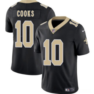Men's New Orleans Saints #10 Brandin Cooks Black 2025 Vapor Limited Stitched Football Jersey