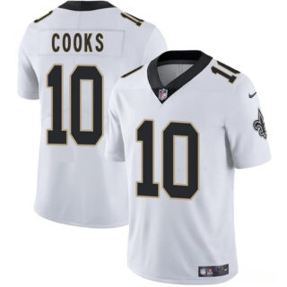 Men's New Orleans Saints #10 Brandin Cooks White 2025 Vapor Limited Stitched Football Jersey