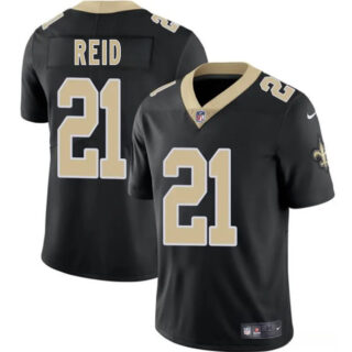 Men's New Orleans Saints #21 Justin Reid Black 2025 Vapor Limited Stitched Football Jersey