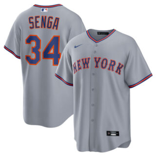 Men's New York Mets #34 Kodai Senga Grey 2025 Limited Stitched Baseball Jersey