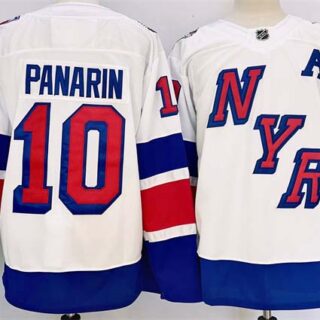 Men's New York Rangers #10 Artemi Panarin White 2024-25 Stadium Series Stitched Jersey