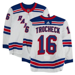 Men's New York Rangers #16 Vincent Trocheck White Stitched Hockey Jersey