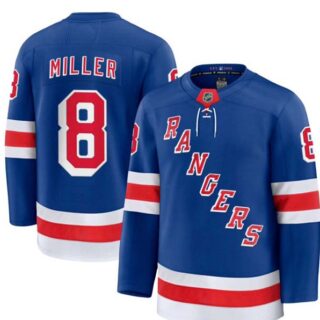Men's New York Rangers #8 J.T. Miller Royal 2024-25 Home Stitched Hockey Jersey