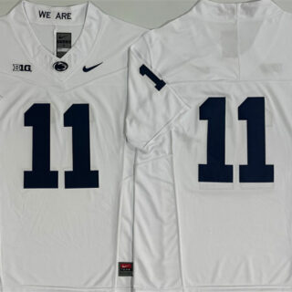 Men's Penn State Nittany Lions #11 Abdul Carter White 2024 F.U.S.E. No Name Stitched Jersey