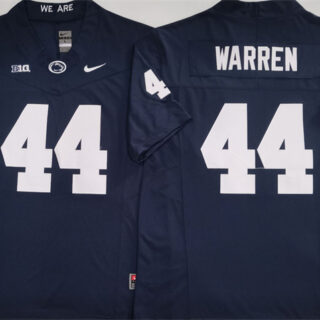 Men's Penn State Nittany Lions #44 Davis Warren Navy 2024 F.U.S.E. With Name Stitched Jersey