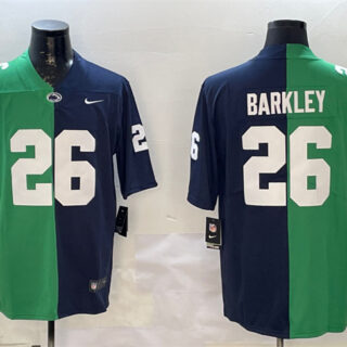 Men's Philadelphia Eagles #26 Saquon Barkley Green & Navy Split Vapor Untouchable Limited Stitched Football Jersey