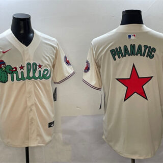 Men's Philadelphia Phillies Phanatic Cream Limited Stitched Jersey