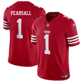 Men's San Francisco 49ers #1 Ricky Pearsall Red 2025 F.U.S.E. Vapor Untouchable Limited Stitched Football Jersey