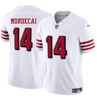 Men's San Francisco 49ers #14 Tanner Mordecai New White 2025 F.U.S.E. Vapor Untouchable Limited Stitched Football Jersey