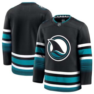 Men's San Jose Sharks Blank Black 2024-25 Alternate Stitched Hockey Jersey