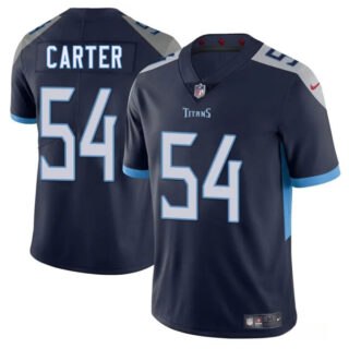Men's Tennessee Titans #54 Lorenzo Carter Navy 2025 Vapor Untouchable Stitched Jersey