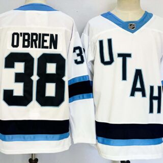 Men's Utah Hockey Club #38 Liam O'Brien White 2024-25 Stitched Jersey