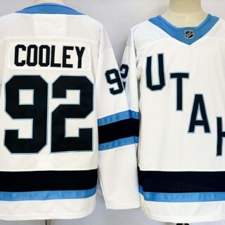 Men's Utah Hockey Club #92 Logan Cooley White 2024-25 Stitched Jersey