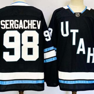 Men's Utah Hockey Club #98 Mikhail Sergachev Navy 2024-25 Stitched Jersey
