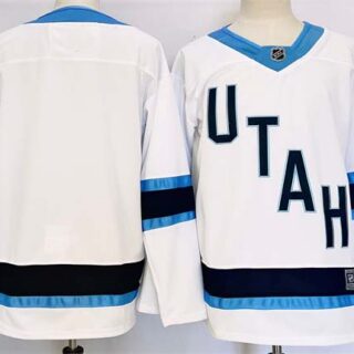 Men's Utah Hockey Club Blank White Stitched Jersey