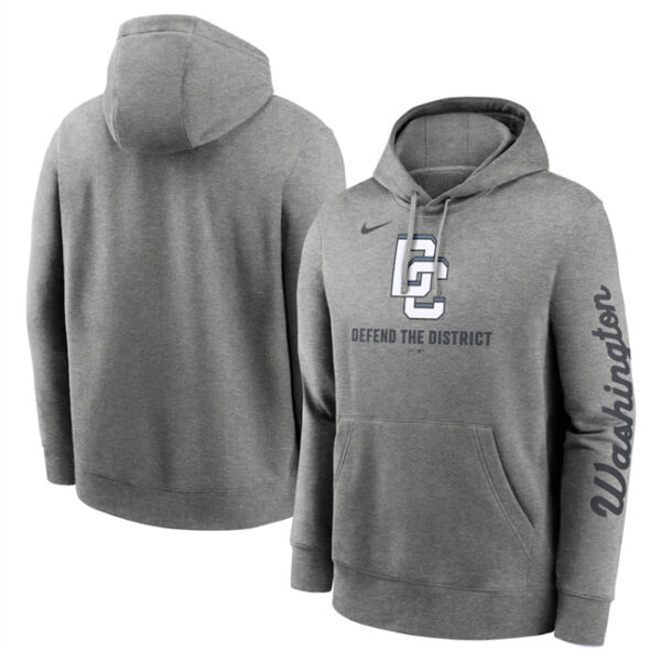 Men's Washington Nationals Heather Charcoal 2025 City Connect French Terry Club Pullover Hoodie