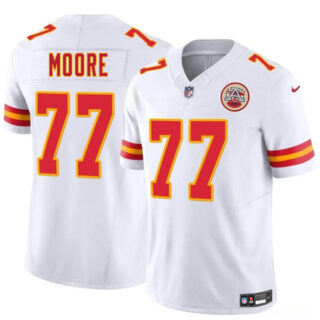 Men's Kansas City Chiefs #77 Jaylon Moore White 2025 F.U.S.E. Vapor Untouchable Limited Stitched Football Jersey