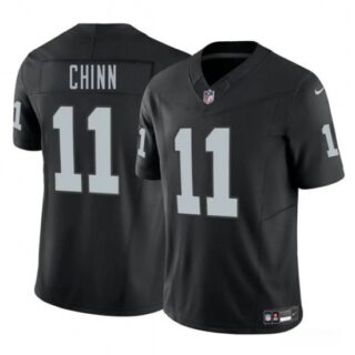 Men's Las Vegas Raiders #11 Jeremy Chinn Black 2025 F.U.S.E. Vapor Football Stitched Jersey