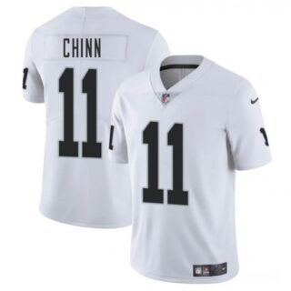 Men's Las Vegas Raiders #11 Jeremy Chinn White 2025 Vapor Football Stitched Jersey