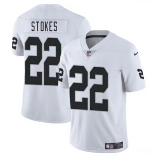 Men's Las Vegas Raiders #22 Eric Stokes White 2025 Vapor Football Stitched Jersey