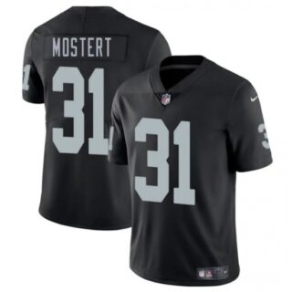 Men's Las Vegas Raiders #31 Raheem Mostert Black 2025 Vapor Football Stitched Jersey