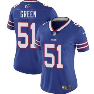Women's Buffalo Bills #51 Kendrick Green Blue Vapor Stitched Football Jersey(Run Small)