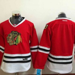 Women's Chicago Blackhawks Blank Red Jersey