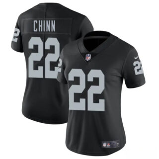 Women's Las Vegas Raiders #22 Jeremy Chinn Black 2025 Vapor Stitched Jersey(Run Small)