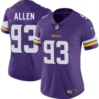 Women's Minnesota Vikings #93 Jonathan Allen Purple 2025 Vapor Untouchable Limited Stitched Jersey(Run Small)