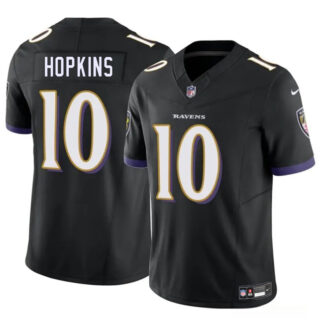 Youth Baltimore Ravens #10 DeAndre Hopkins Black 2025 F.U.S.E Vapor Limited Football Jersey