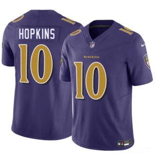 Youth Baltimore Ravens #10 DeAndre Hopkins Purple 2025 F.U.S.E Vapor Limited Football Jersey