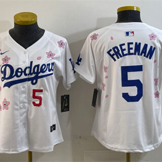 Youth Los Angeles Dodgers #5 Freddie Freeman White 2025 Tokyo Series Limited Stitched Baseball Jersey