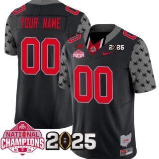 Custom Ohio State Buckeyes 2024 National Champions Limited Jersey N2 Black