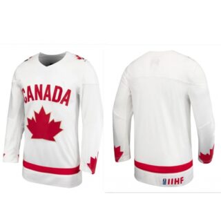 MEN'S TEAM CANADA ADULT WHITE CUSTOM HOCKEY JERSEY