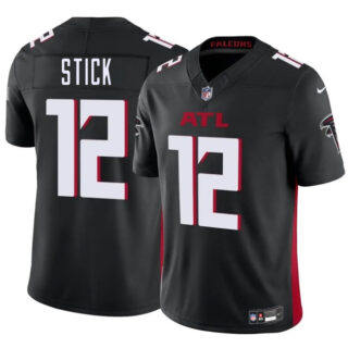 Men's Atlanta Falcons #12 Easton Stick Black 2025 F.U.S.E. Vapor Untouchable Limited Stitched Football Jersey