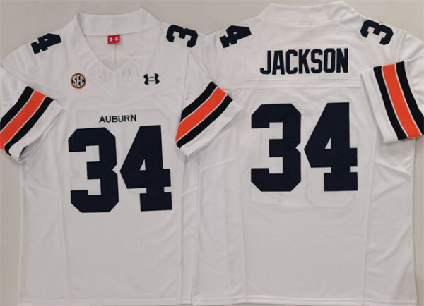 Men's Auburn Tigers #34 Bo Jackson White 2024 F.U.S.E. Limited Stitched Jersey