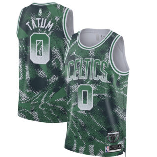 Men's Boston Celtics #0 Jayson Tatum Green 2025 Select Series Swingman Stitched Basketball Jersey