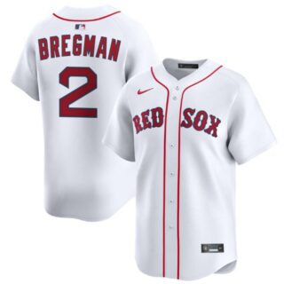 Men's Boston Red Sox #2 Alex Bregman White 2024 Home Limited Stitched Baseball Jersey