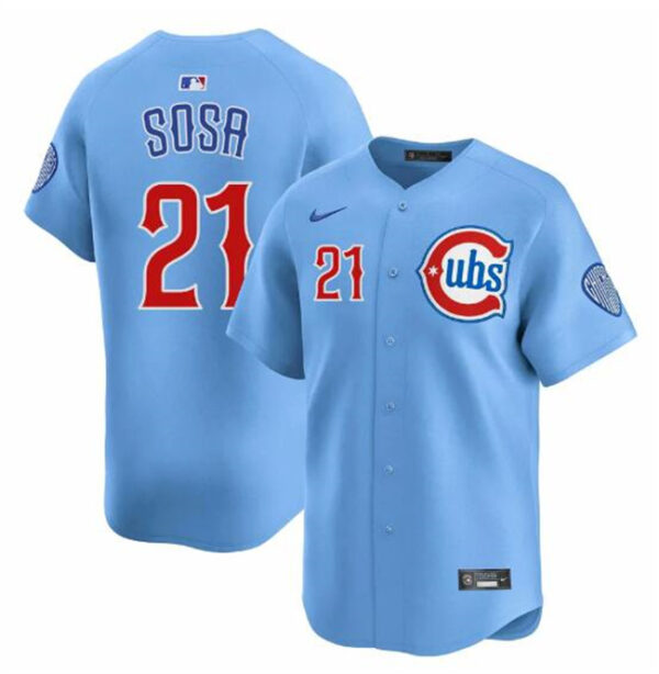 Youth Chicago Cubs #21 Sammy Sosa Blue 2024 25 2nd Alternate Limited Stitched Baseball Jersey