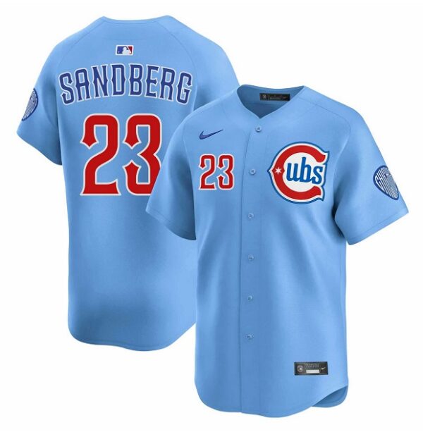 Youth Chicago Cubs #23 Ryne Sandberg Blue 2024 25 2nd Alternate Limited Stitched Baseball Jersey