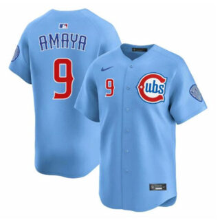 Youth Chicago Cubs #9 Miguel Amaya Blue 2024 25 2nd Alternate Limited Stitched Baseball Jersey