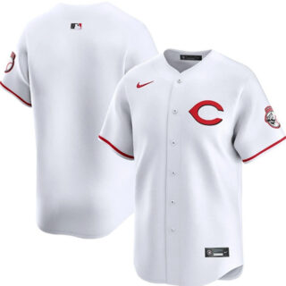 Men's Cincinnati Reds Blank White 2025 Home Limited Stitched Baseball Jersey