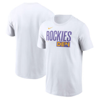 Men's Colorado Rockies White 2025 City Connect Wordmark T-Shirt