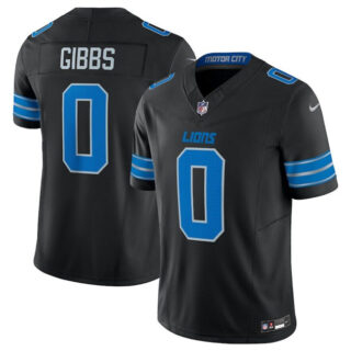 Youth Detroit Lions #0 Jahymr Gibbs Black 2025 F.U.S.E. Vapor Limited Stitched Jersey