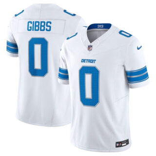 Youth Detroit Lions #0 Jahymr Gibbs White 2025 F.U.S.E. Vapor Limited Stitched Jersey