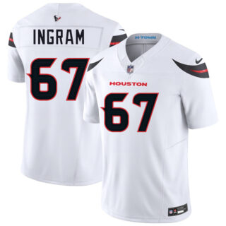 Men's Houston Texans #67 Ed Ingram White 2024 Vapor F.U.S.E. Limited Stitched Jersey
