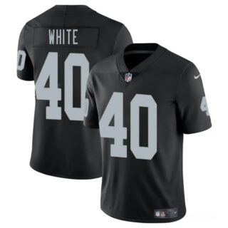 Men's Las Vegas Raiders #40 Devin White Black 2025 Vapor Stitched Football Jersey