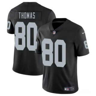 Men's Las Vegas Raiders #80 Ian Thomas Black 2025 Vapor Stitched Football Jersey