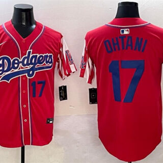 Men's Los Angeles Dodgers #17 Shohei Ohtani Red Limited Stitched Baseball Jersey